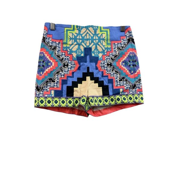 Flying Tomato Printed Shorts M Hot Pants Multicolor Geometric Pattern - Picture 1 of 6